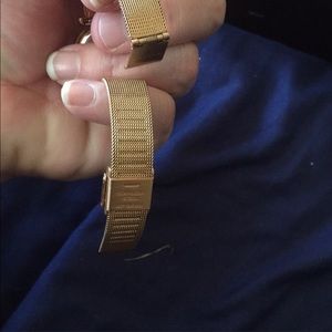 Skagen rose gold mother of pearl diamond watch with brand new battery